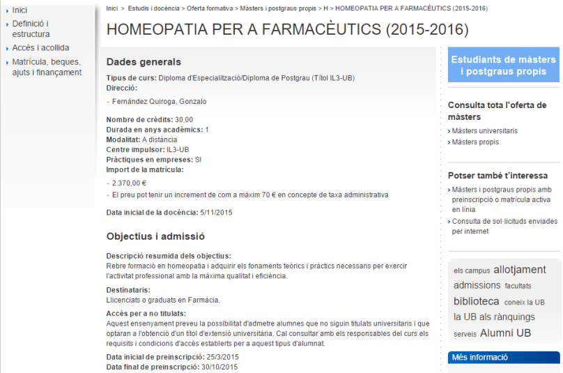 Homeopatia farmaceutics UB